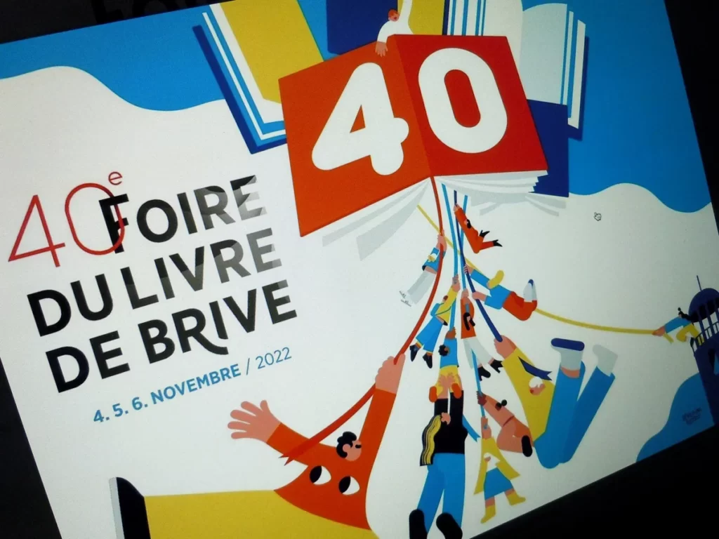 Photo de l'affiche officielle de la foire du livre de Brive 2022.